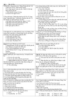4 Đề thi thử trắc nghiệm Lịch sử lớp 12